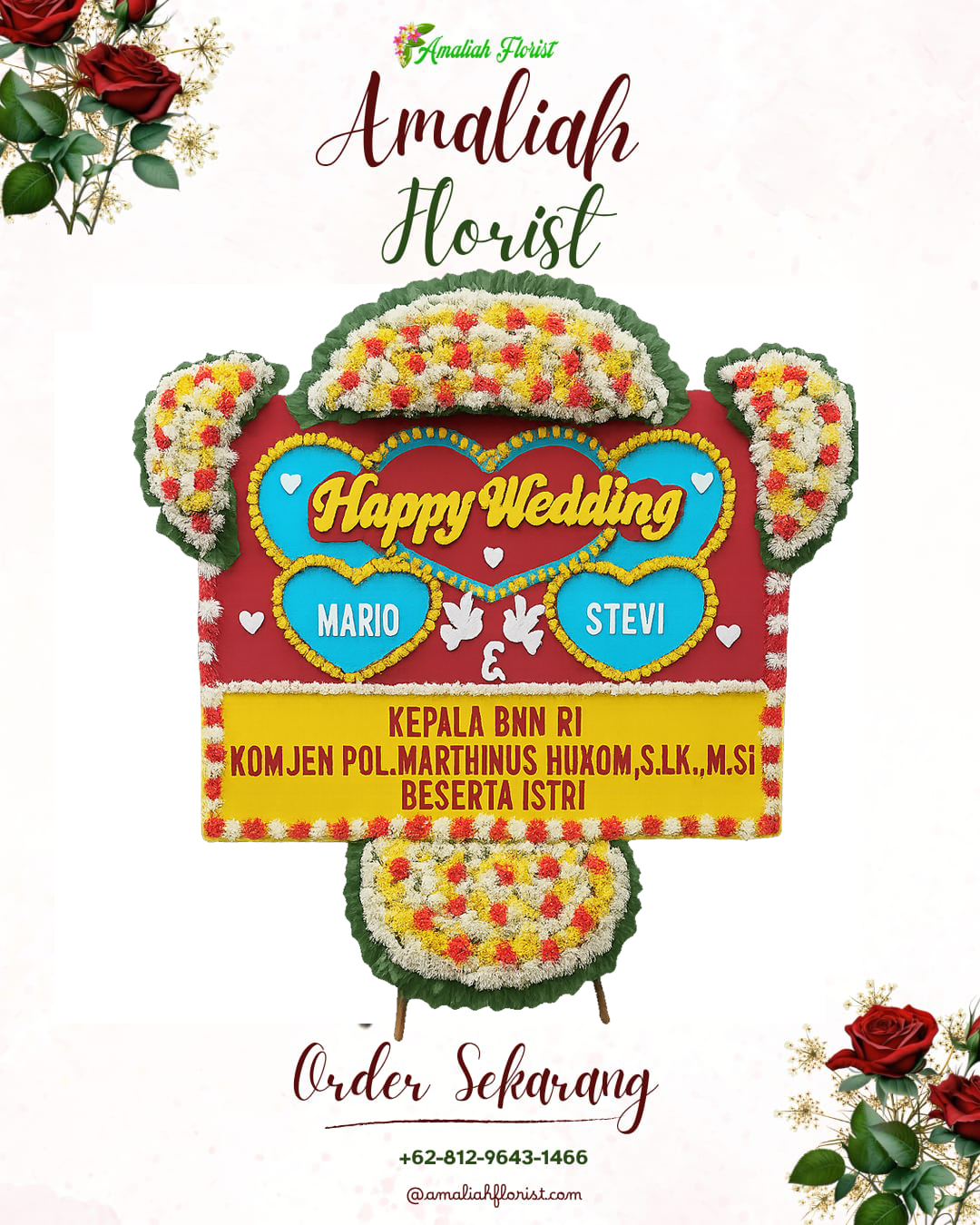Papan Bunga Pernikahan Tambaksari